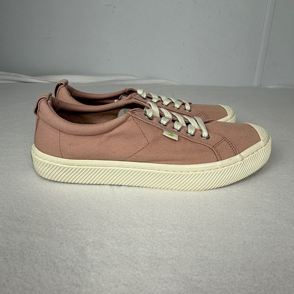Cariuma‎ Pink Canvas Rose OCA Low Top Lace Up Cap Toe Vegan Sneakers Womens 9 - Picture 4 of 10
